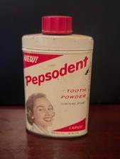 Vintage 1950’s Pepsodent Toothpaste with Irium In Original Metal can 2 oz picture
