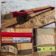NOS Vintage O.P. Link Genuine Hickory 36” Curved Single Bit Red Axe Handle plumb picture