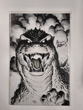 Godzilla's Monsterpiece Theater #1 Arthur Adams NYCC Sketch Ltd 500 Signed w/COA picture