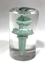 Statue of Liberty 100th Anniversary 1886-1986 Lady Liberty Torch in Lucite Rare picture