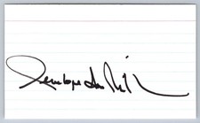 Penelope Ann Miller Autograph Signed Index Card Actress picture