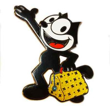 FELIX THE CAT Magic Bag of Tricks Comic Rare Large Hat Jacket Tie Tack Lapel Pin picture