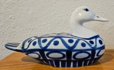 Dansk Blue & White Duck Figurine Arabesque 9
