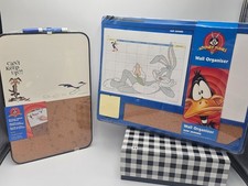 Vintage LOONEY TUNES Wall Calendar ORGANIZER Memo WHITE BOARD Set NEW Corkboard picture