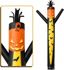 10FT Tall Pumpkin Inflatable Tube Man (12''Diameter) Wacky Wavy Pumpkin-10FT picture
