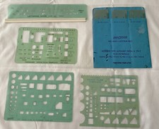 Vtg RapiDesign 900 Letter Set /Pickett Slant Lettering Guide / House & Office picture