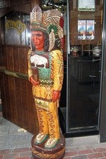 CHEERS TV Show Cigar Store Indian, 5 ft Wooden Sculpture Carving Frank Gallagher picture