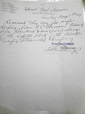 1907  National Bank of Commerce, Tacoma, - receipt - stock held for safekeeping picture
