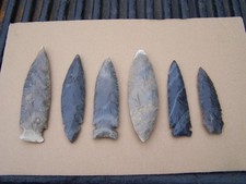 Here is a group of 6 reproduction arrowheads (Read listing) picture