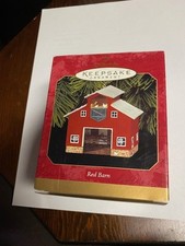1999 HALLMARK ORNAMENT - RED BARN  - FIRST IN THE TOWN & COUNTRY SERIES picture