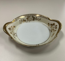 Vintage NIPPON Handpainted Gold Japanese Porcelain Dish picture