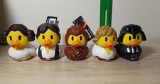 Star Wars Rubber Duck Figures Lot of 5: Leia, Han, Chewbacca, Luke, Vader picture
