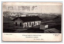 MKT KATY Railroad Depot & Wabash bridge ~ St. Charles Missouri Mo picture