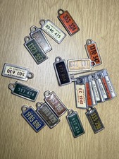 Lot of 22 Mini License Plate Keychain DAV Tags ~ 1940s-1950s-1960s picture