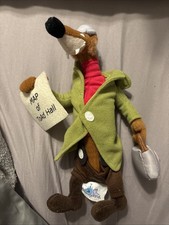 Rare 9” Weasel Toad Hall Plush Beanie Mr. Toad’s  Wild Ride Disneyland Willows picture