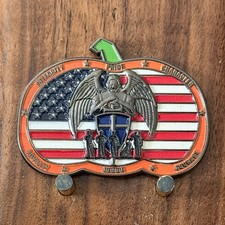 Morton Illinois Pumpkin Shaped Police Emblem Challenge Coin 1#42 picture