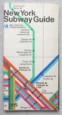 Vintage 1974 New York City Subway Map New Old Stock Massimo Vignelli Design NYC picture