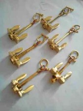 Lot of 10 Brass Anchor Key chain Nautical New Handmade Style Designer Décor Gift picture