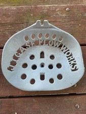 JI Case Plow Works Cast Iron Implement Tractor Seat Vtg Antique Old picture
