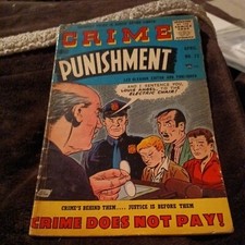 Crime and Punishment comics #72 1955 later issue- Lev Gleason golden Age police picture