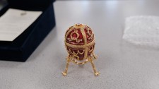 FABERGE EGG RED MILLENNIUM W/ ORIGINAL BOX AND CERTIFICATE  picture