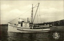 Fishing Boat Klawock AK Mack Mariner Engines Advertising Real Photo Postcard picture
