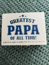 Eccolo Greatest Papa of All Time Wooden Keepsake Box 24 Cards Dad Gift NEW picture