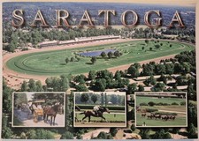 Postcard Saratoga Springs Horse Track New York 4x6