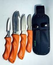 Remington 4Pc Game Set with Skinner, Caper, Drop Point, New Knife+Sheath picture