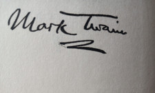 Antique 1896 MARK TWAIN Autographed SIGNED Book