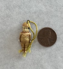 Vintage Celluloid Cracker  jack Prize Gumball Charm WW1 Shimmikins Doughboy picture