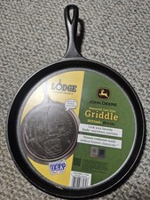 New 10.75inch seasoned Lodge Cast Iron Griddle John Deere Edition Made In USA picture