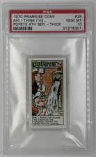 1970 Primrose Popeye 4th Series #25 PSA 10 GEM MINT Pop 1 None Higher Card picture