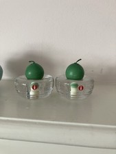 Vintage 1970 littala Finland Votives + 2 Sets Candles “Maaru” By Tappio Wirkkala picture