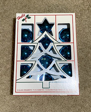 Vintage USA Christmas Ornaments - 10x Blue Glass Globes 1.75