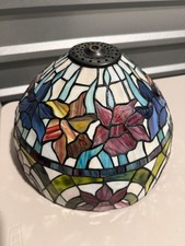 Tiffany Style Vintage Leaded Slag Glass Lamp Shade 1