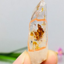 Herkimer Diamond fluorescence Oil bladder Crystal+ moving Bubble Droplets 29.4CT picture