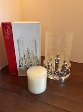 Studio Nova Hurricane Candleholder 8” Winter Lights Holds Pillar Or Tapered picture