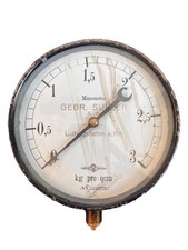 Antique Industrial Pressure Gauge Gebr Sulzer Manometer c1910-1925 15cm picture