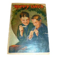 Vintage Happy Days Childrens Story Booklet American Colortype Co Farm Life Litho picture