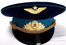 1980 SOVIET AIR FORCE OFFICER PARADE HAT 🇷🇺 Russian Russia Authentic Vintage picture