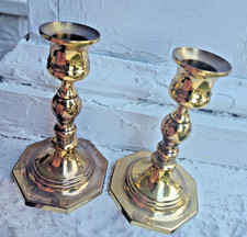 2 Baldwin Solid Brass Candlestick Holders 5