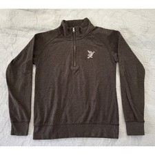 Walt Disney Imagineering Epcot Sorcerer Mickey Grey Quarter Zip Top Sweat Sz S picture