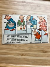 1914 J. Alan Fletcher Postcard #21 Cut Out “This Little Pig Went To Market”  picture