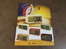 Vintage Paper Advertising Arvin Clock Radio Futura Dealer ad color Lady picture