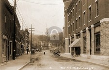 Main Street, Middlebury VT Vermont 2 RPPC Photo Postcard COPY picture