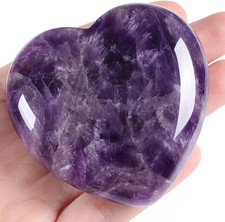 MAIBAOTA 60 Mm Amethyst Crystal Rock Large Heart Stone Healing Crystals Gifts fo picture