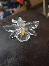 Swarovski Silver Crystal The Orchid Yellow Center Figurine without box picture