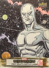 2022 UD Beginnings: The SILVER SURFER 1:1 Sketch MITCH BALLARD picture