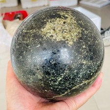 9.45lb Large Rare Olivine Peridot Green Crystals Gemstone Sphere Mineral Healing picture
